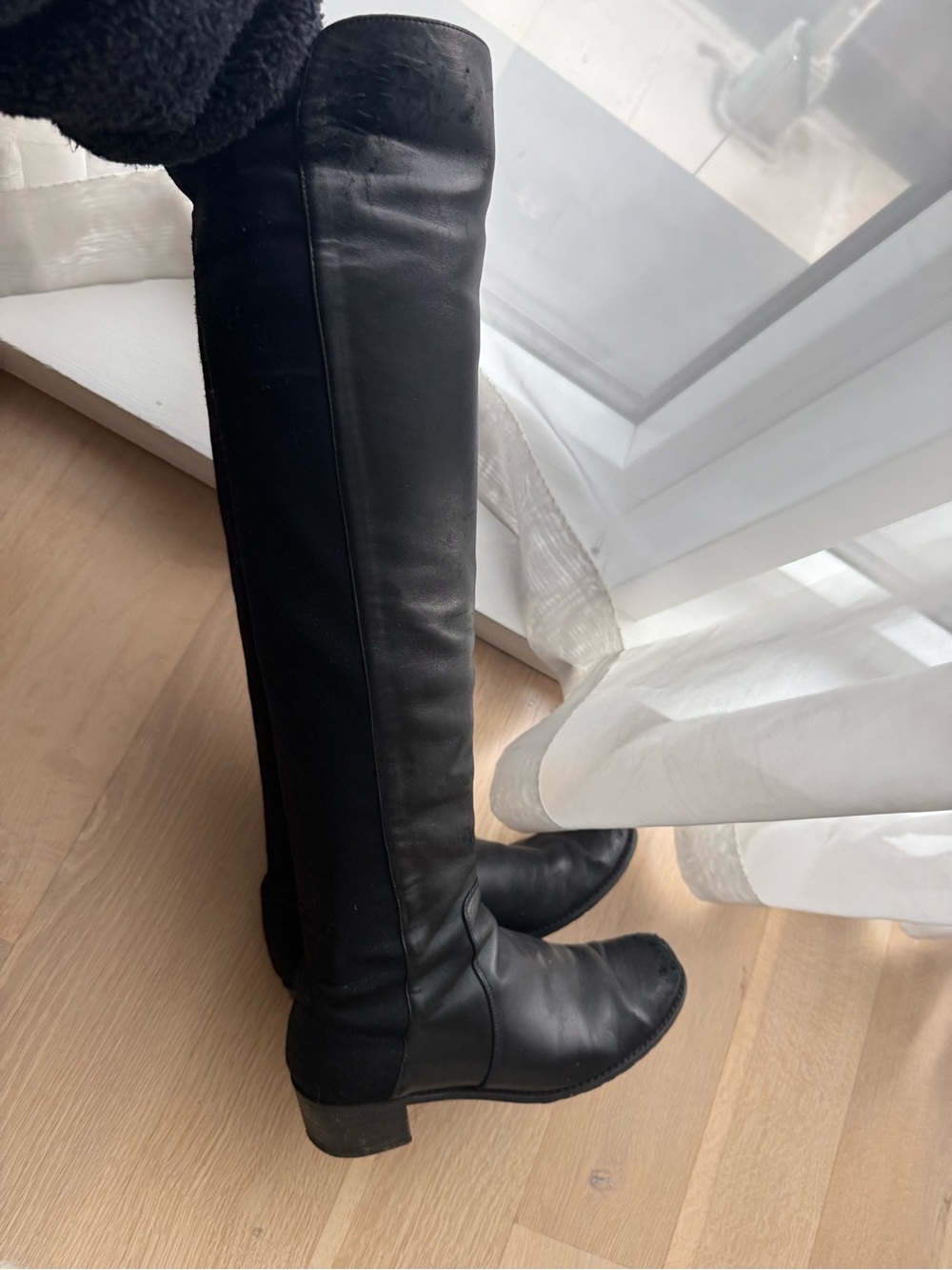 Stuart Weitzman Women's Reserve Over the Knee Boots - Black - size 38